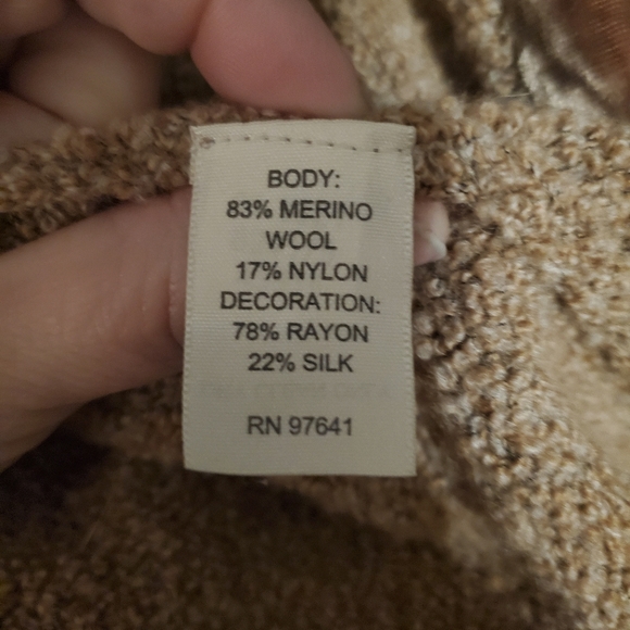 J.Jill Crushed Velvet Trim Cardigan Sweater - Picture 3 of 5